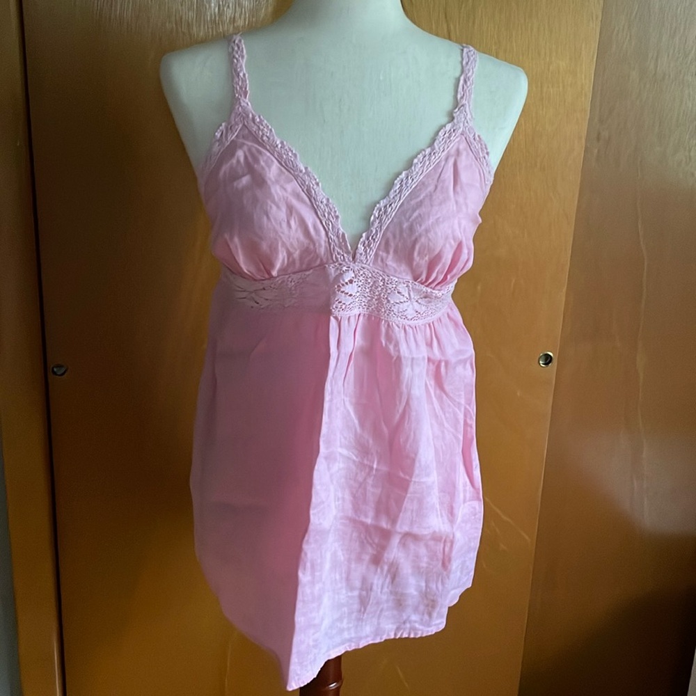 Acrobat Pink Lace-Trimmed Camisole Tank Top